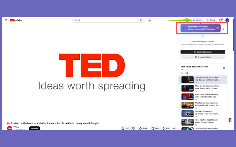 YTVidHub Chrome extension listing preview