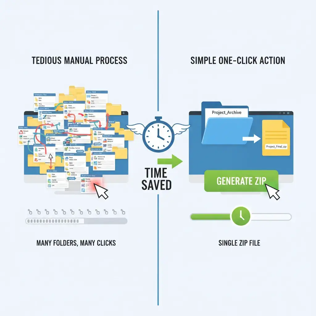 Manual vs. YTVidHub: Efficiency comparison for bulk downloading all YouTube playlist subtitles in one ZIP file.